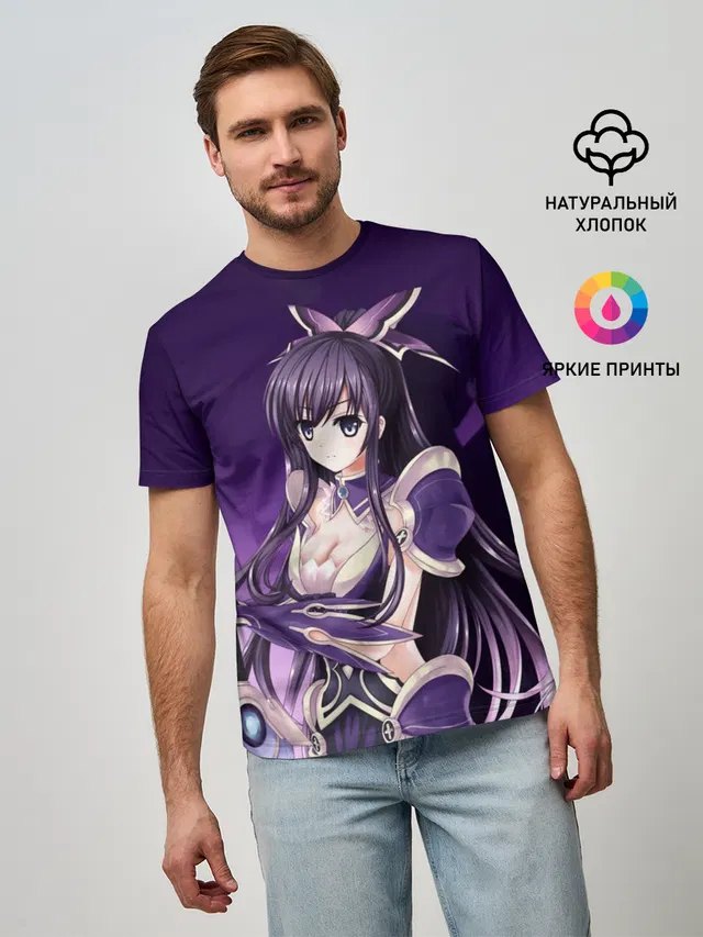 Мужская базовая футболка с принтом «Date A Live yatogami»