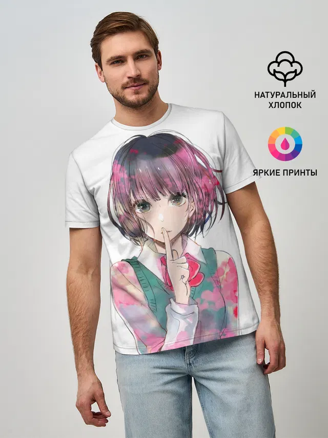 Мужская базовая футболка с принтом «Kuzu no Honkai»