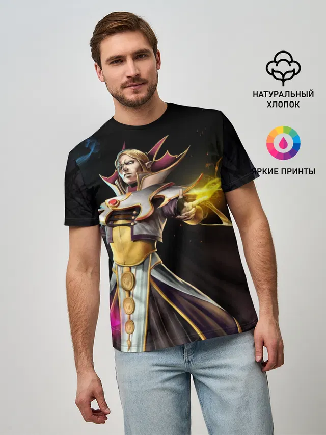 Мужская базовая футболка с принтом «Invoker»
