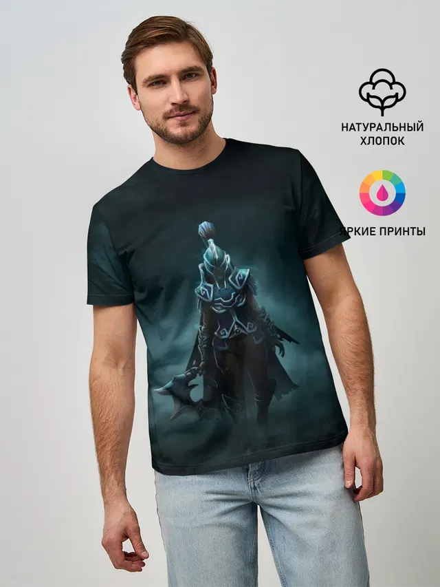 Мужская базовая футболка с принтом «Dota 2 Phantom Assasin»