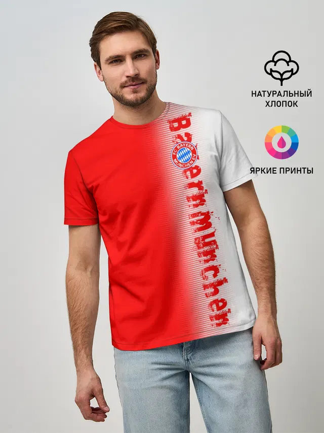 Мужская базовая футболка с принтом «FC Bayern 2018 Original»