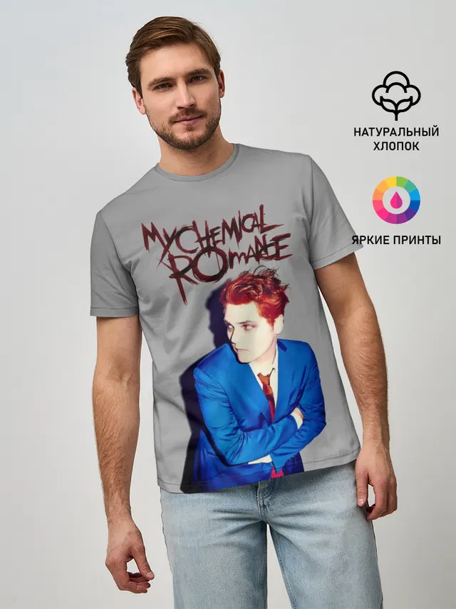 Мужская базовая футболка с принтом «My Chemical Romance»