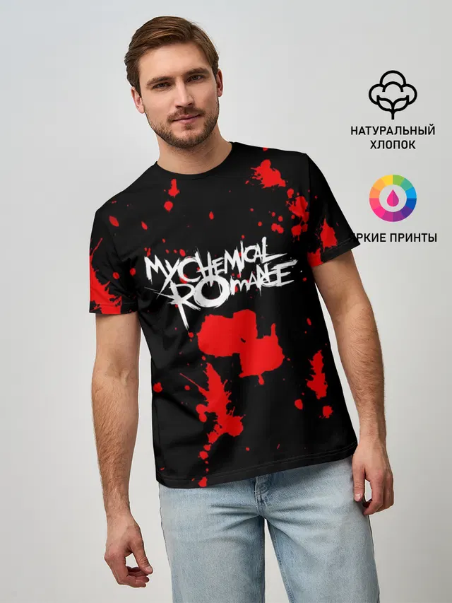Мужская базовая футболка с принтом «My Chemical Romance»
