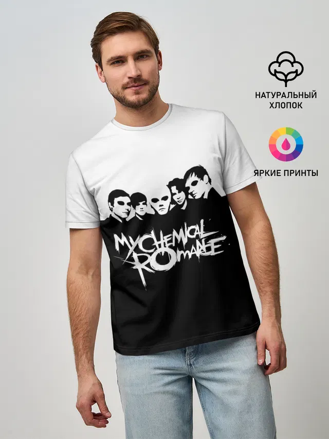 Мужская базовая футболка с принтом «My Chemical Romance»