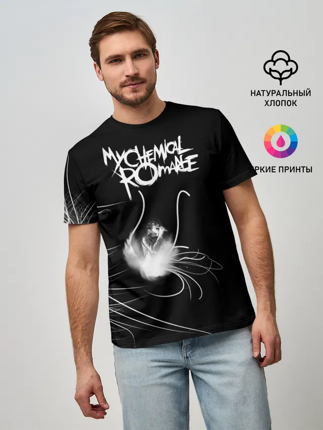 Мужская базовая футболка с принтом «My Chemical Romance»
