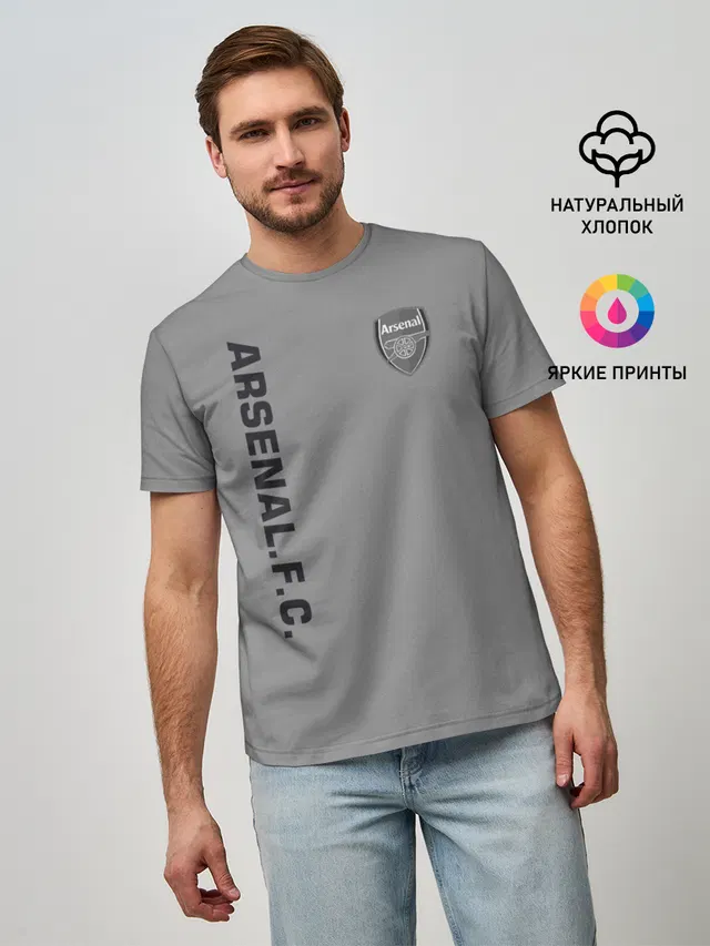 Мужская базовая футболка с принтом «Arsenal Vintage»