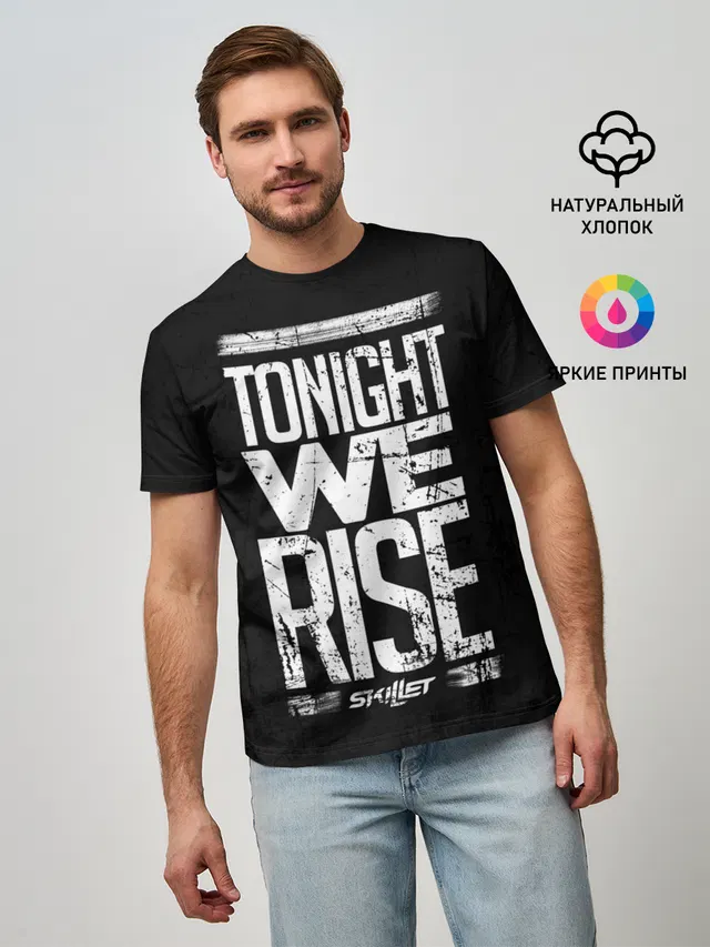 Мужская базовая футболка с принтом «We Rise»