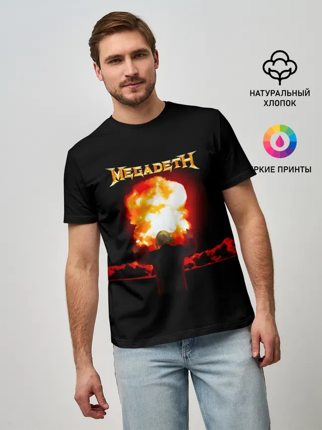 Мужская базовая футболка с принтом «Megadeth»