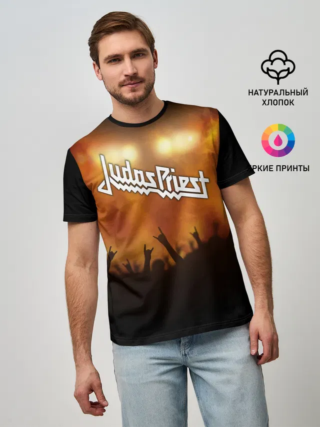 Мужская базовая футболка с принтом «Judas Priest»