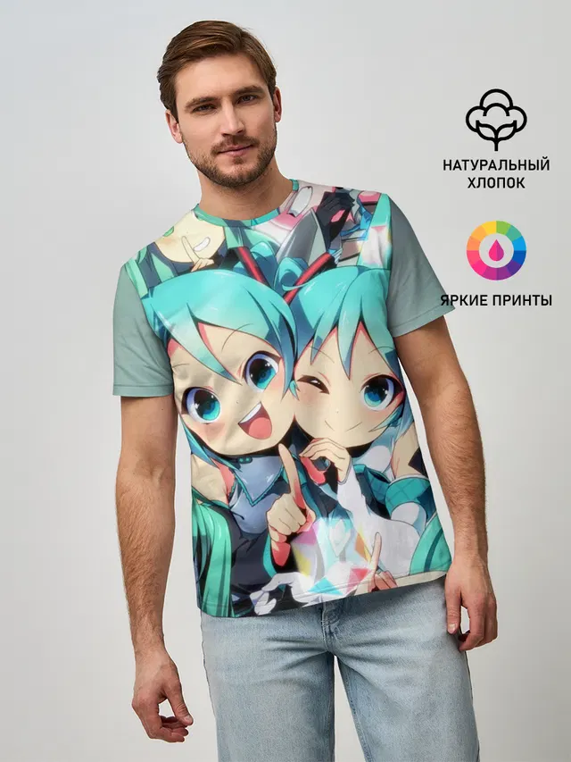 Мужская базовая футболка с принтом «Vocaloid»