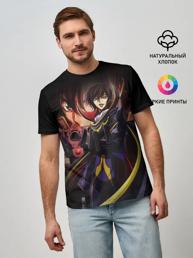 Мужская базовая футболка с принтом «Code Geass — Code Geass_8»