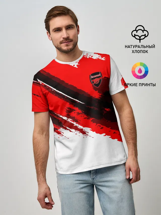Мужская базовая футболка с принтом «FC Arsenal Original 2018»