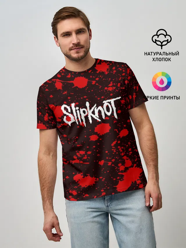 Мужская базовая футболка с принтом «Slipknot»
