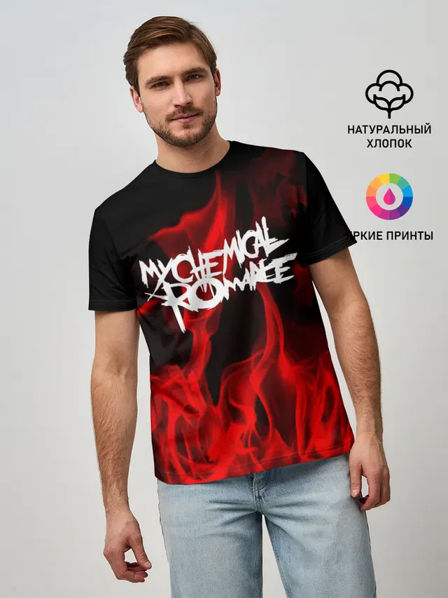 Мужская базовая футболка с принтом «My Chemical Romance»