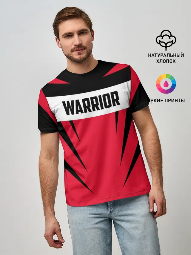 Мужская базовая футболка с принтом «MMA — Warrior»