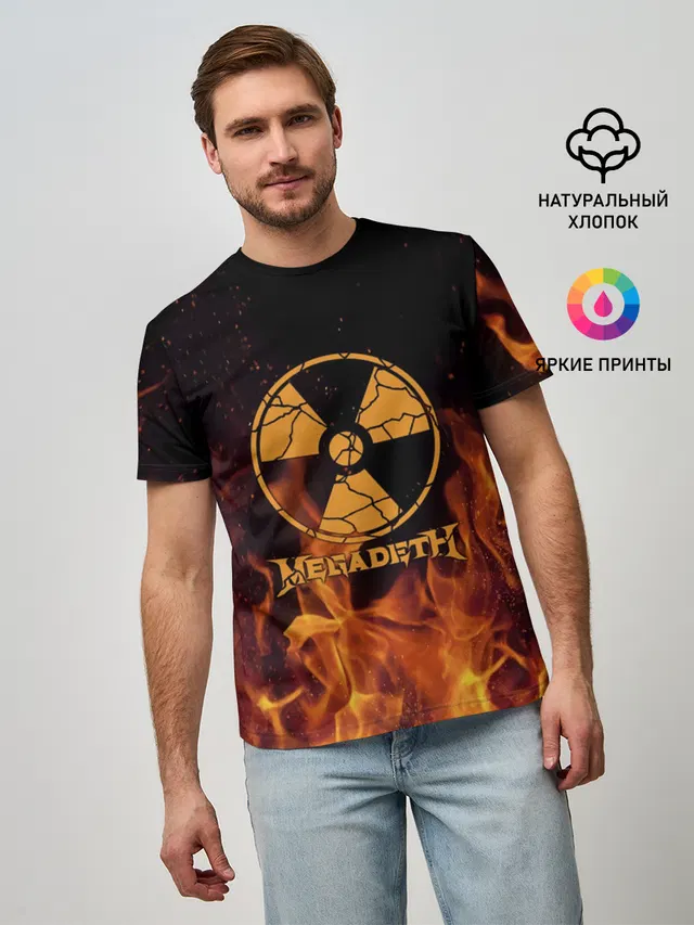 Мужская базовая футболка с принтом «Megadeth»