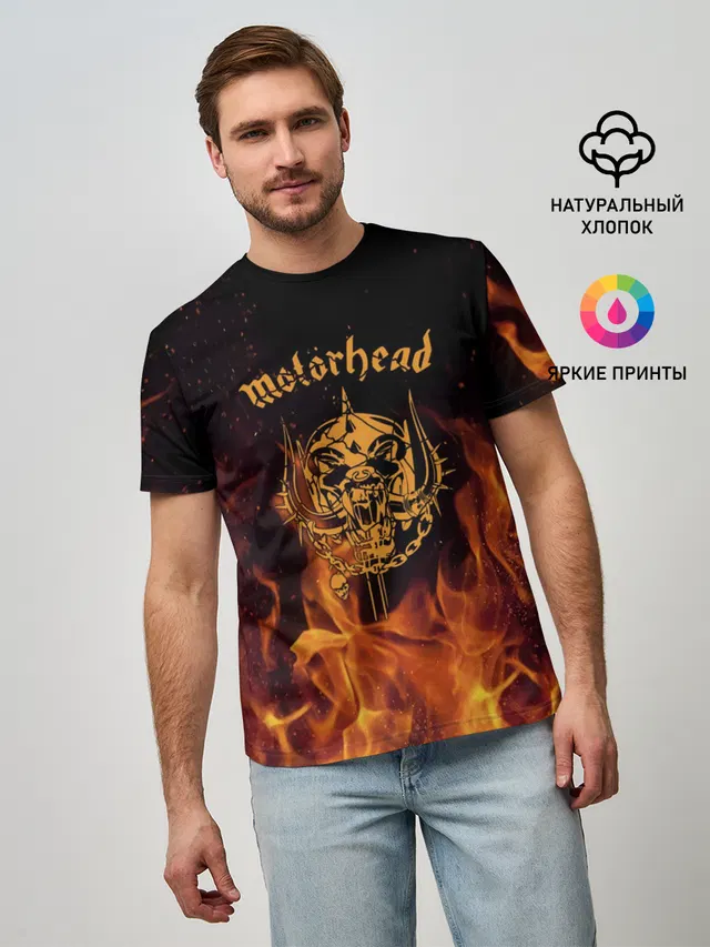 Мужская базовая футболка с принтом «Warpig — Motrhead»