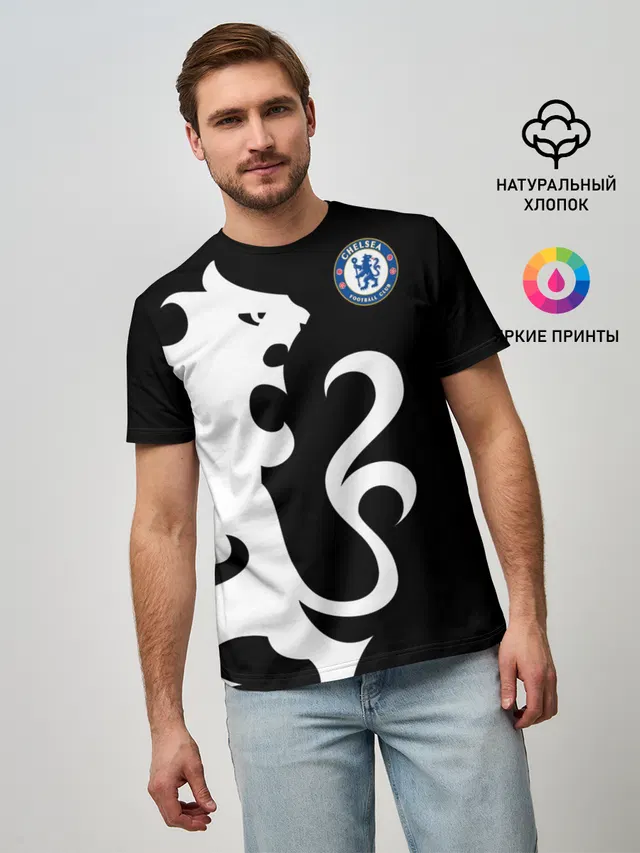 Мужская базовая футболка с принтом «Chelsea Exclusive»