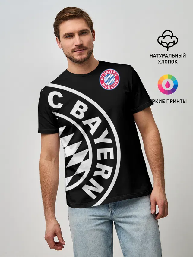 Мужская базовая футболка с принтом «Bayern Munchen Exclusive»