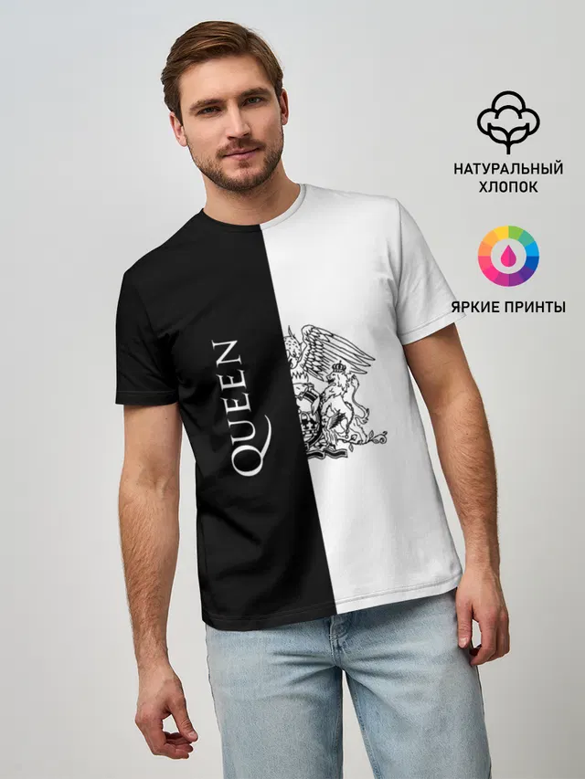 Мужская базовая футболка с принтом «Queen (band)»