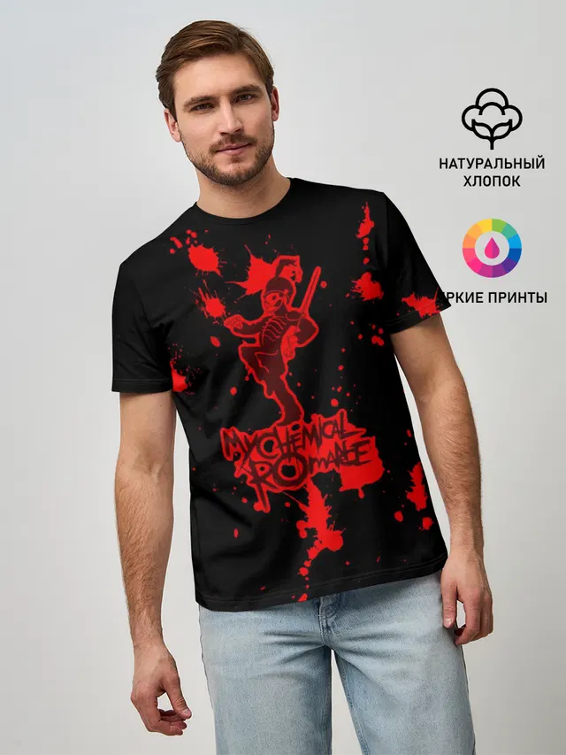 Мужская базовая футболка с принтом «My Chemical Romance»