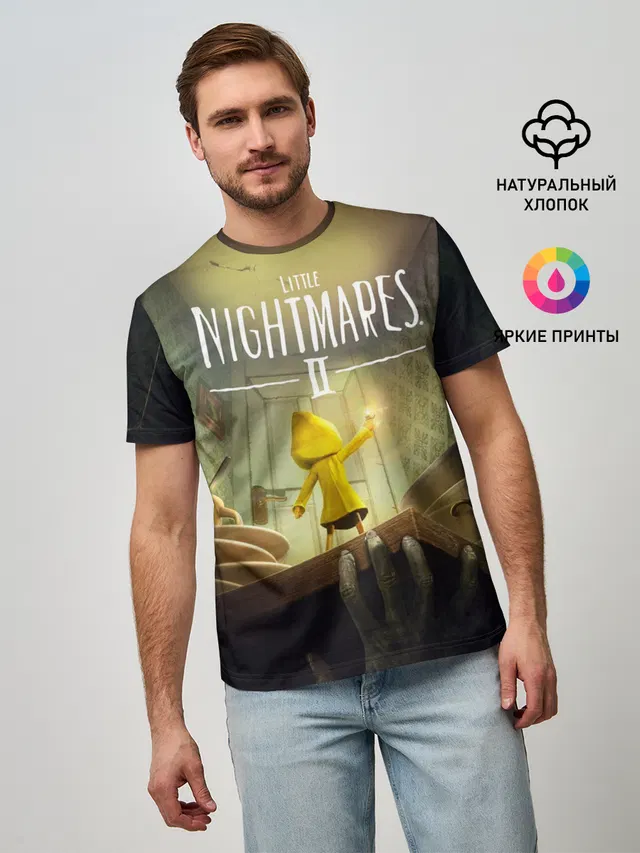Мужская базовая футболка с принтом «Six — Little Nightmares 2»