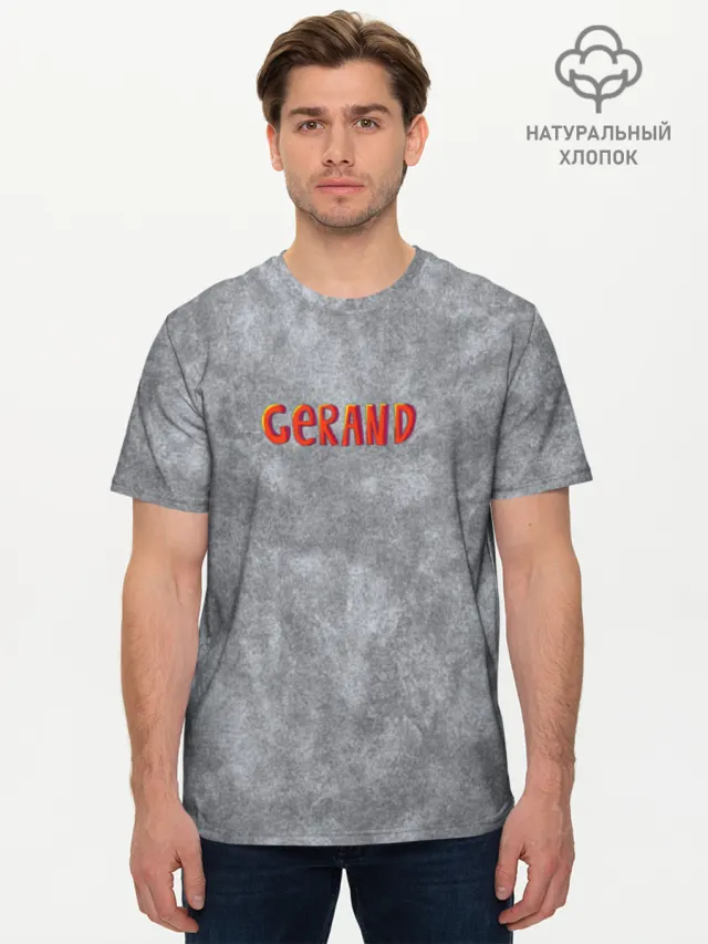 Футболка мужская базовая с принтом «GerGray»