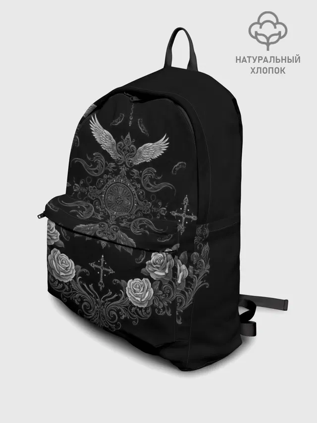 Взрослый джинсовый рюкзак с принтом «Gothic Black»