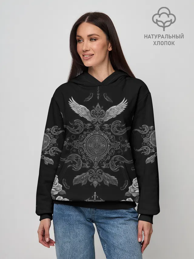 Худи женское базовое из хлопка