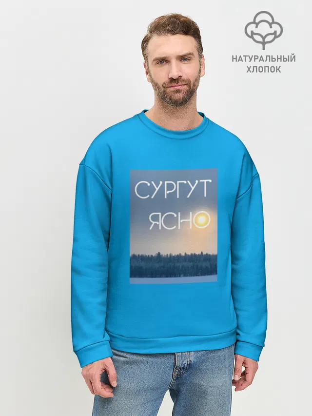 Свитшот мужской базовый из 3-х нитчоного футера 