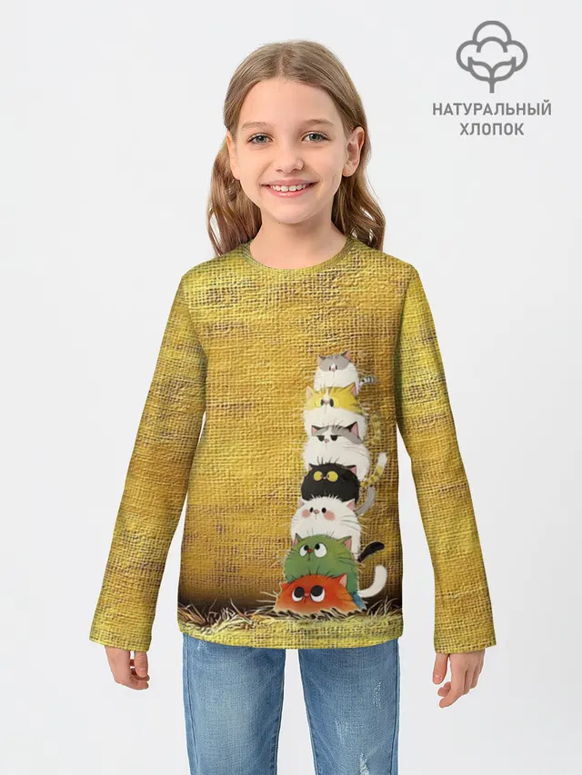 Стопка котов мешковина