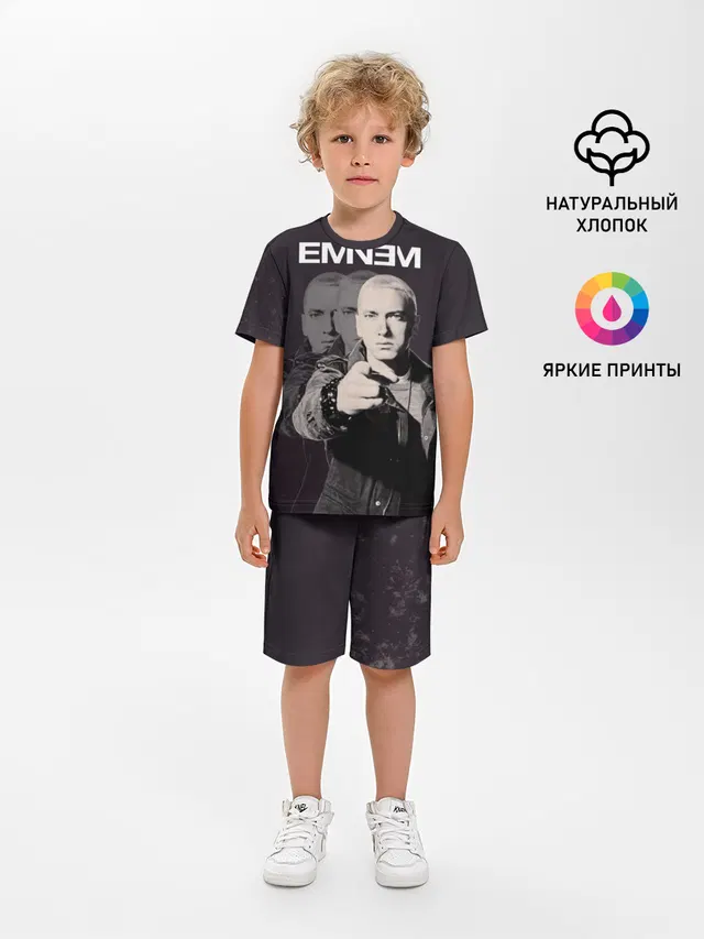 Детская пижама с шортами с принтом «Eminem»