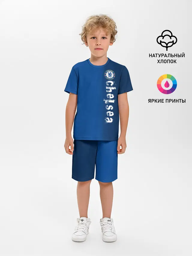 Детская пижама с шортами с принтом «Chelsea Uniform»