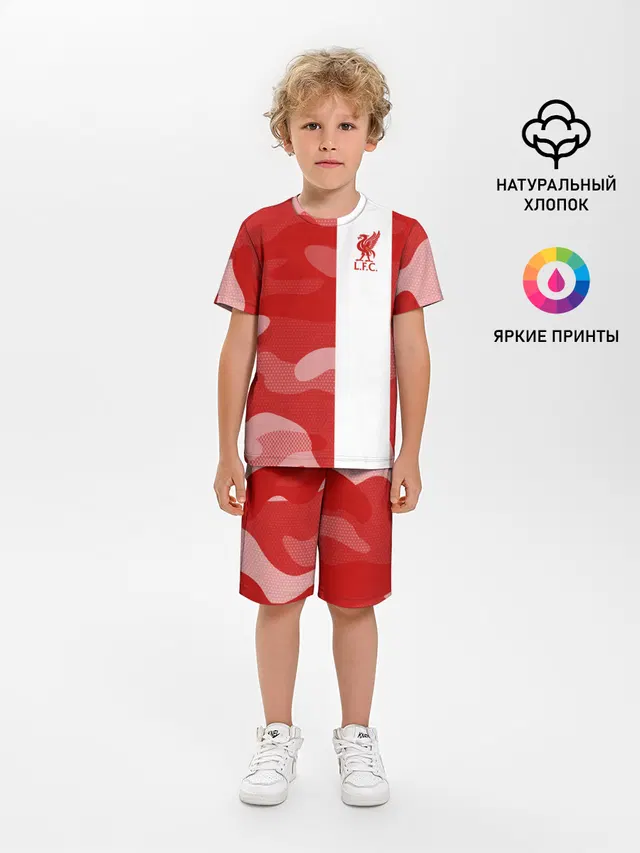Детская пижама с шортами с принтом «camouflage — Liverpool F.C.»