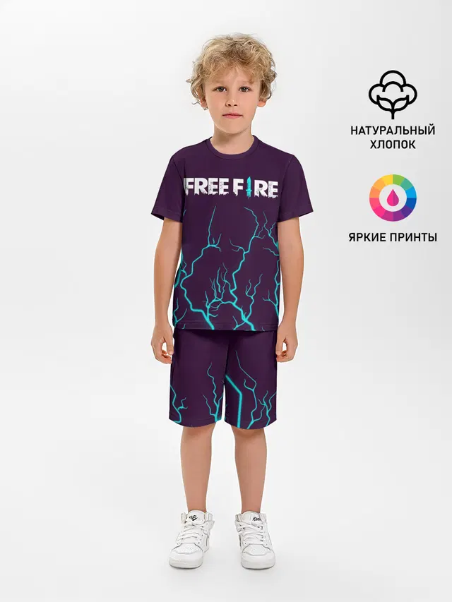 Детская пижама с шортами с принтом «Garena Free Fire — FREE FIRE — ФРИ ФАЕР»
