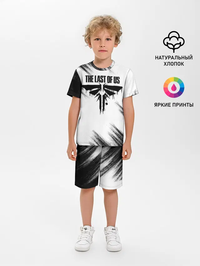 Детская пижама с шортами с принтом «distressed texture»