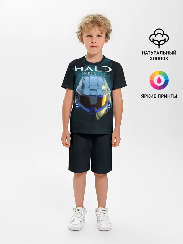 Детская пижама с шортами с принтом «Halo — Halo Infinite»