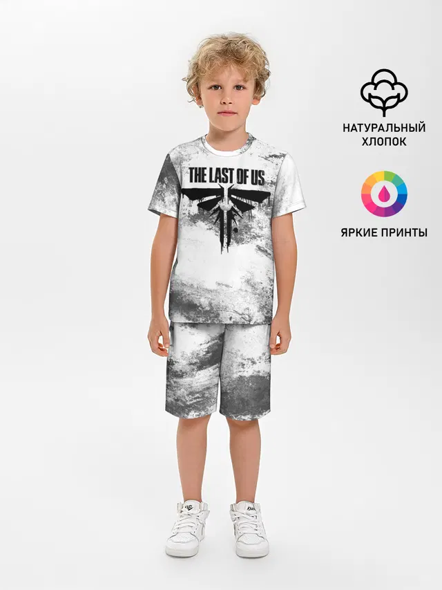 Детская пижама с шортами с принтом «Distressed background»