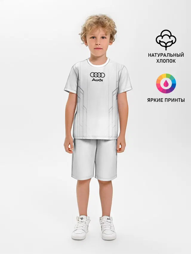 Детская пижама с шортами с принтом «Audi»