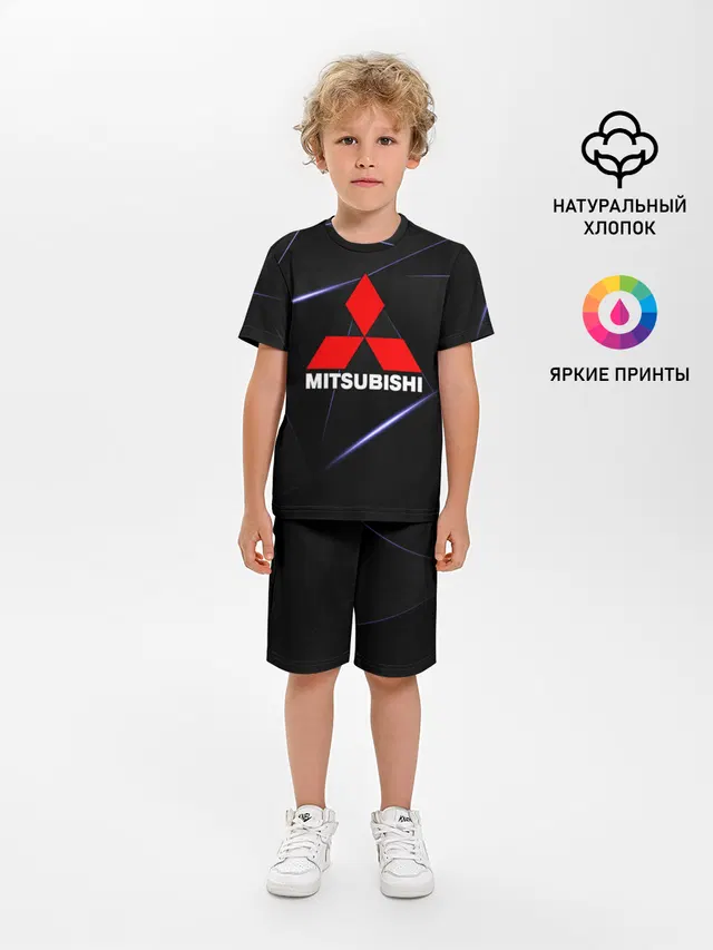 Детская пижама с шортами с принтом «Mitsubishi»
