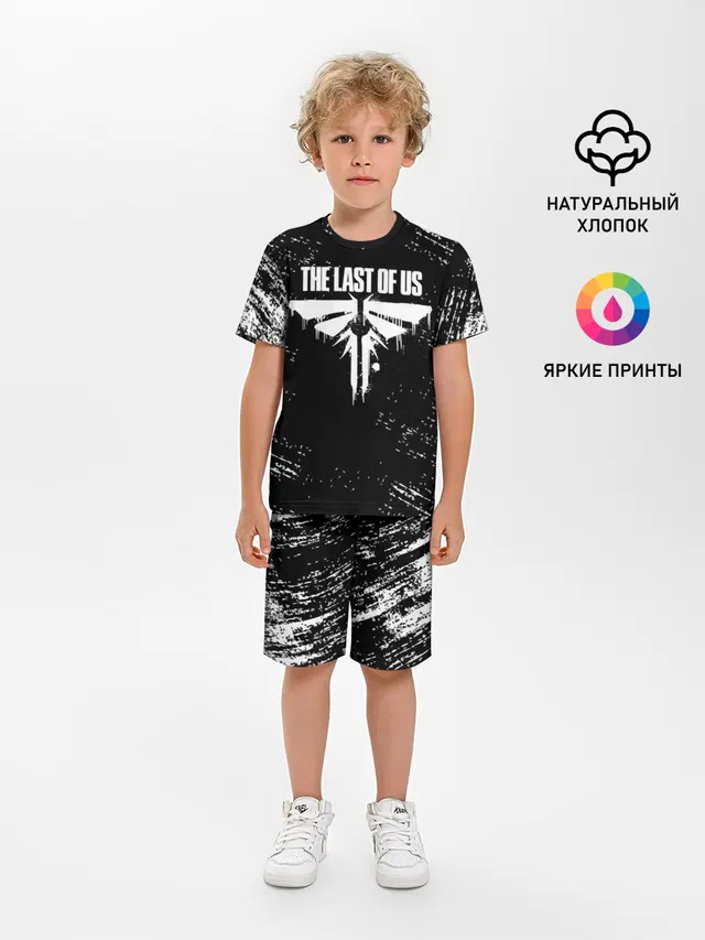 Детская пижама с шортами с принтом «Grunge texture»