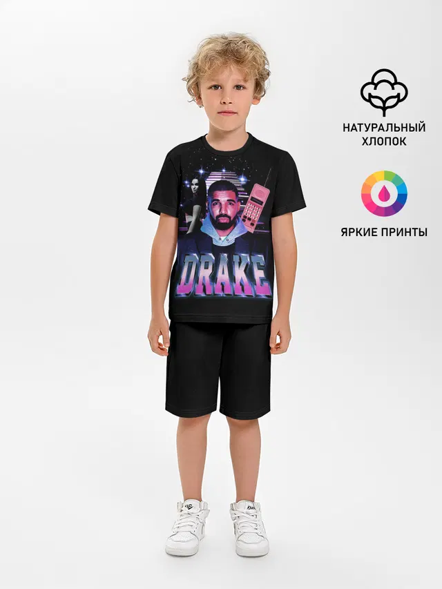 Детская пижама с шортами с принтом «Drake — ДРЕЙК ГРЭМ»