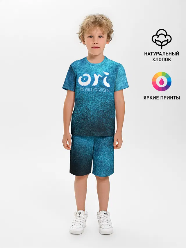 Детская пижама с шортами с принтом «Ori Logo Ори Лого»