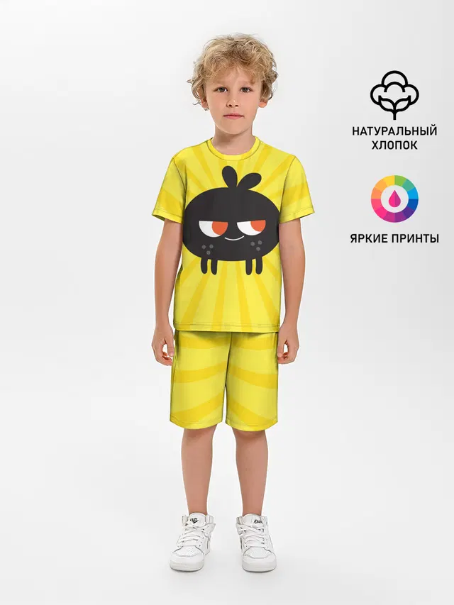 Детская пижама с шортами с принтом «Toca Boca — Toca Boca Yellow»