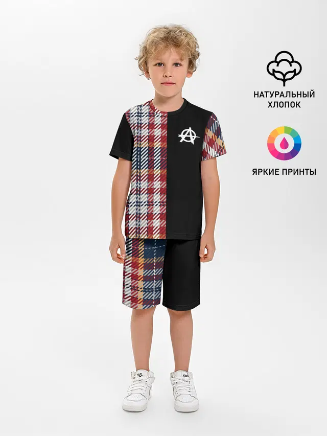 Детская пижама с шортами с принтом «Tartan — ANARCHY»