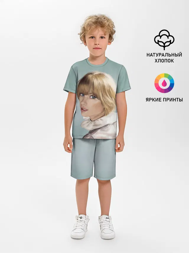 Детская пижама с шортами с принтом «Taylor Swift — Обворожительная Тейлор»