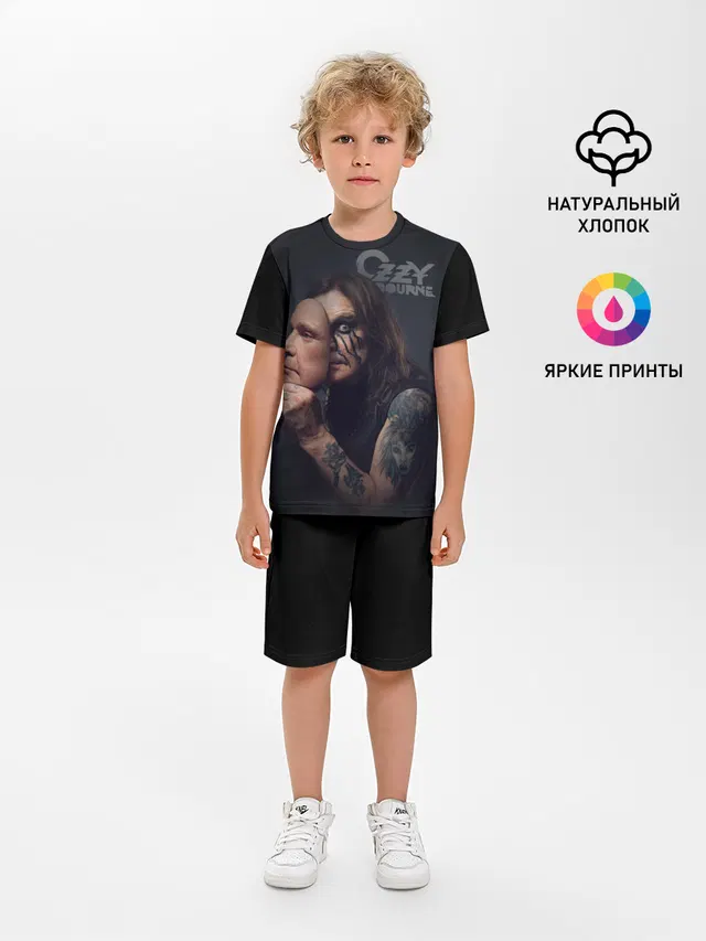 Детская пижама с шортами с принтом «Ozzy Osbourne»