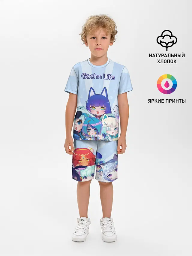 Детская пижама с шортами с принтом «Gacha Club — Gacha Club Character»
