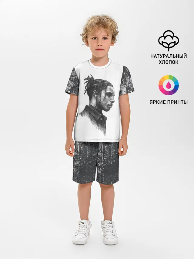 Детская пижама с шортами с принтом «Asap Rocky Асап»