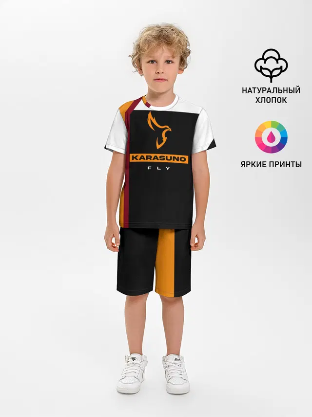 Детская пижама с шортами с принтом «Хайкью — Старшая школа Карасуно Haikyu!!»